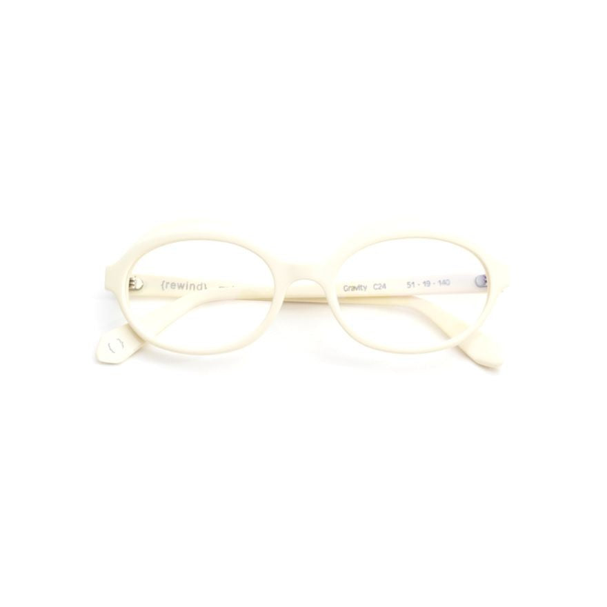Rewind Gravity Oval Frame Acetate Sunglasses With Glossy Finish