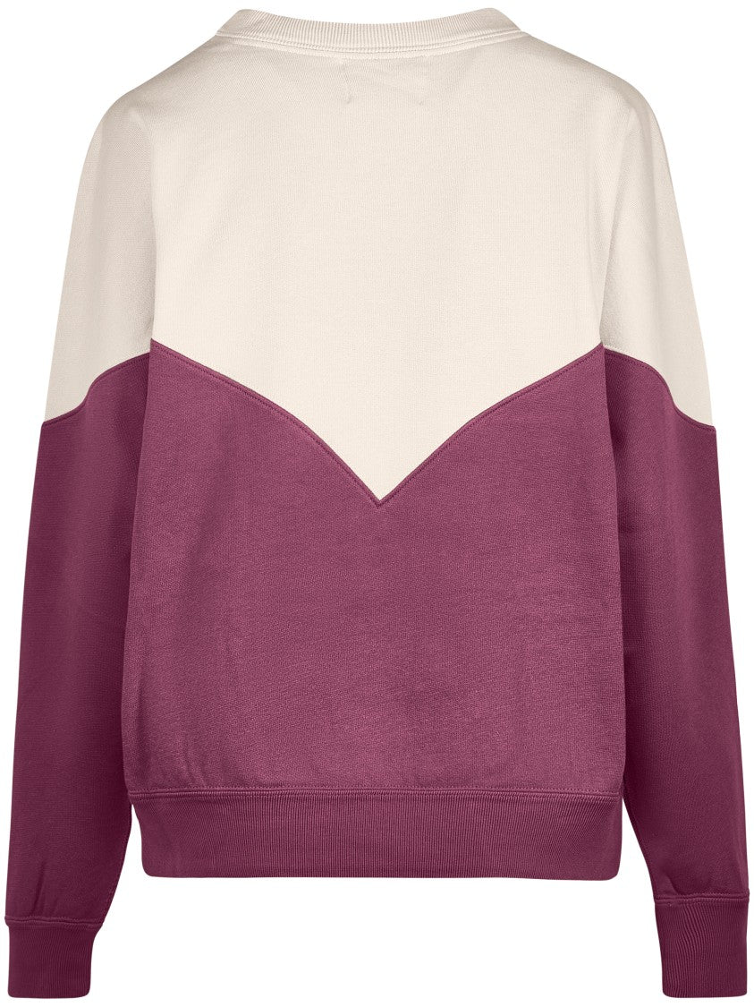 Isabel Marant Étoile Color Block Knit Sweater With Prominent Logo Detail