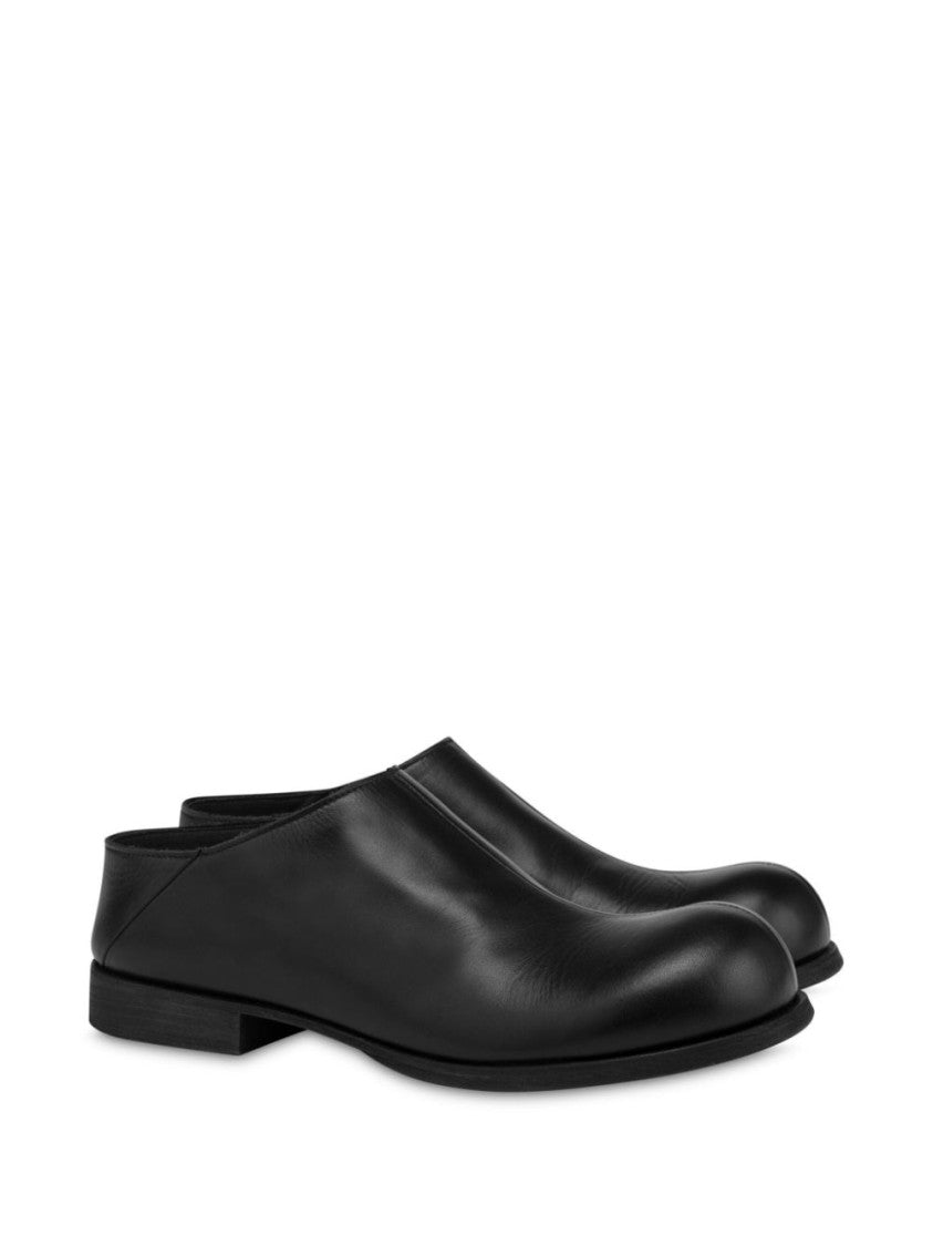 Moschino Folding Heel Black Flat Shoes