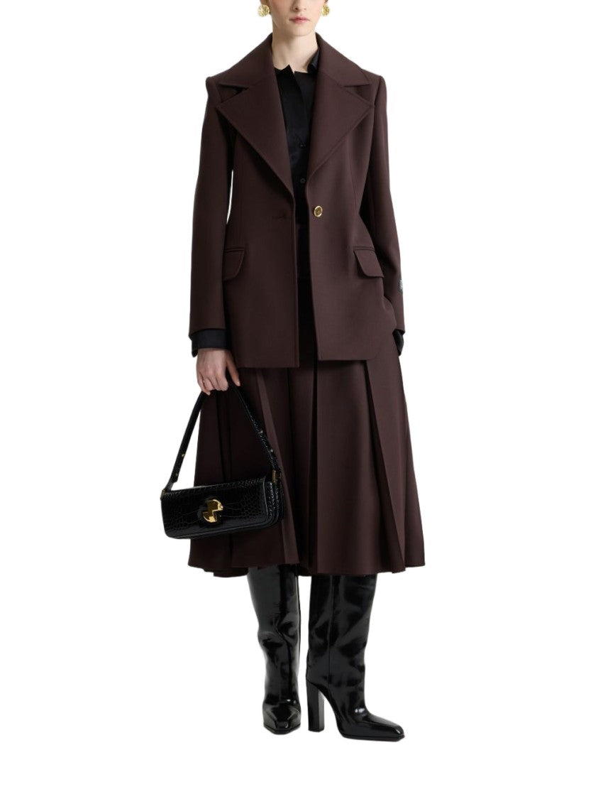 Patou Longline Single-Breasted Jacket In Sustainable Technical Wool