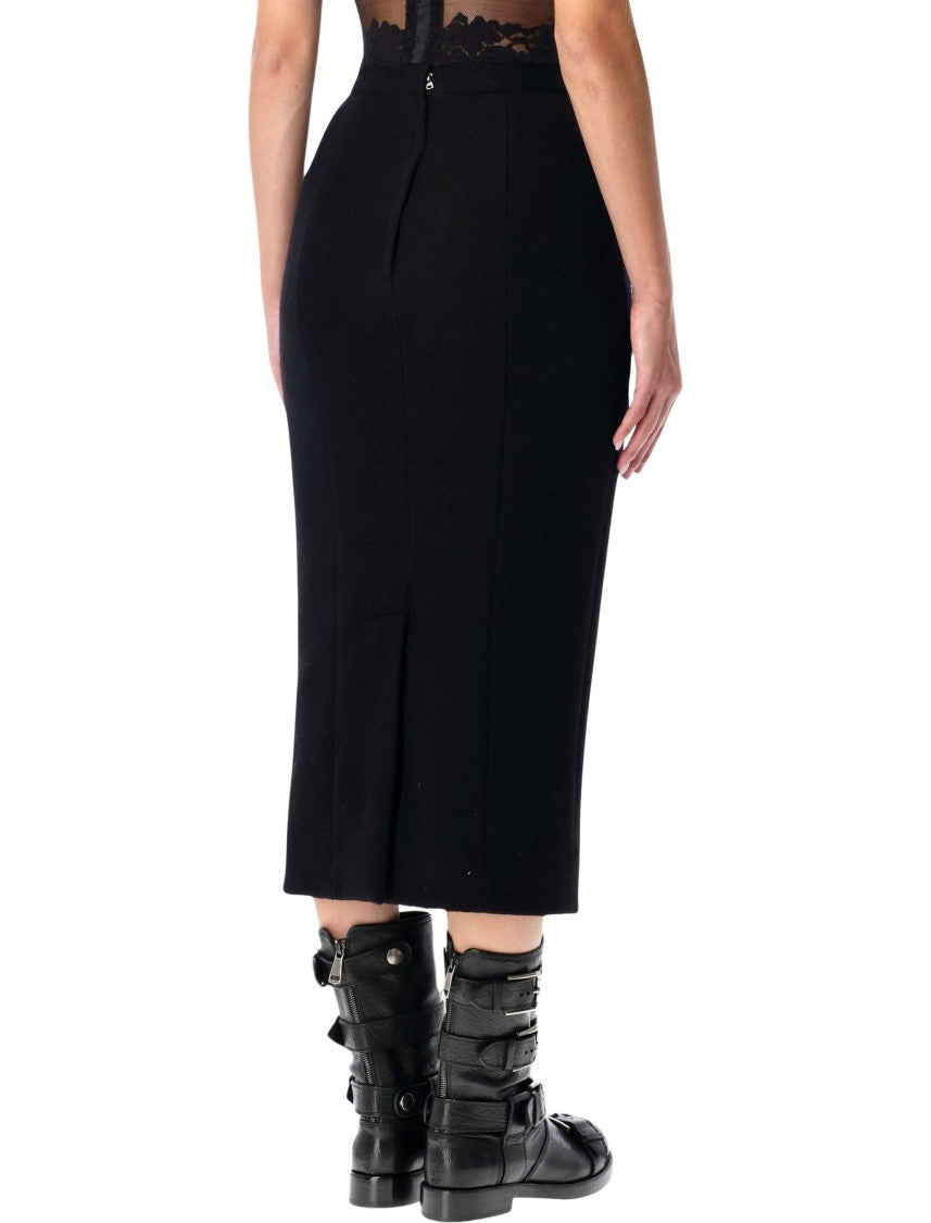 Dolce & Gabbana Jersey Wool Longuette Skirt
