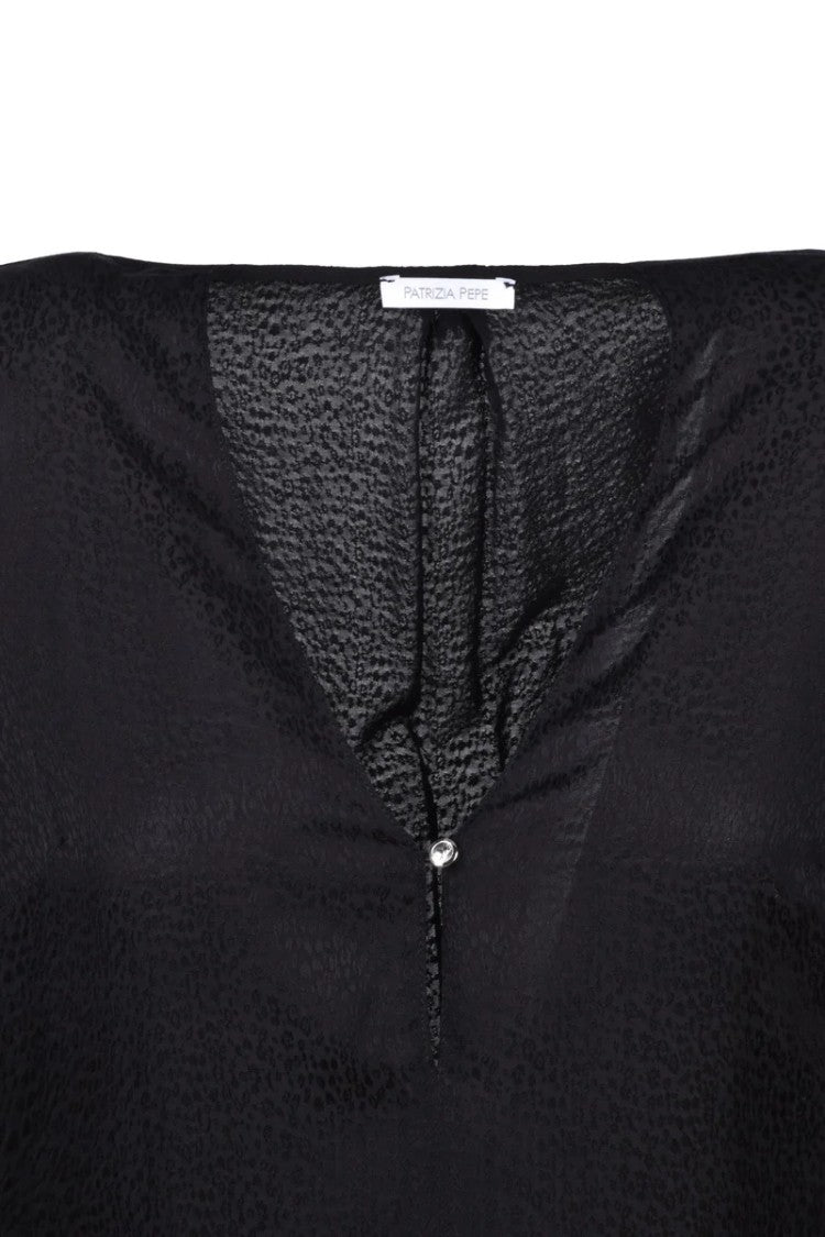 Patrizia Pepe Flared Dress Viscose - Black
