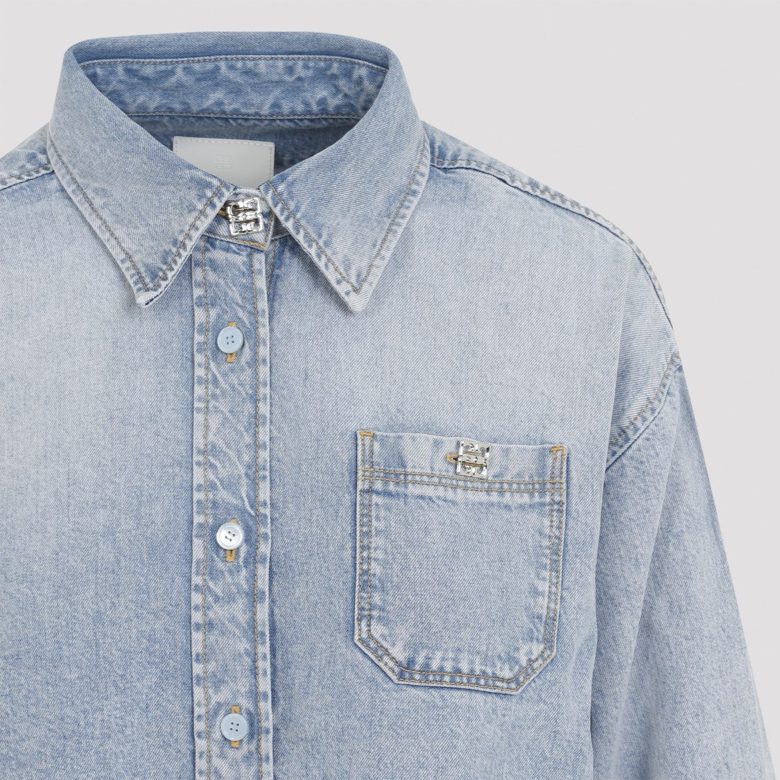 Givenchy Ice Blue Lyocell Shirt