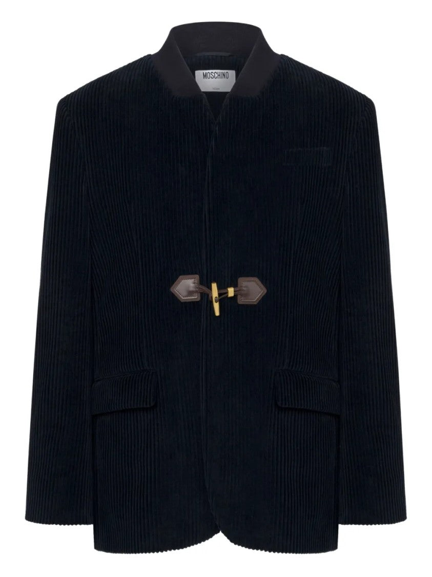 Moschino Structured Black Tailored Jacket With Classic Lapels