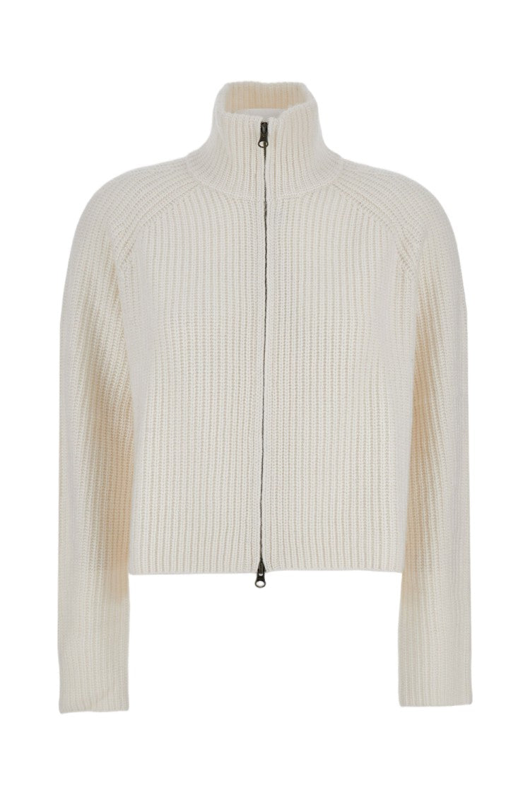 Lisa Yang Heavy-Knit Cashmere Cardigan With Two-Way Zip Closure
