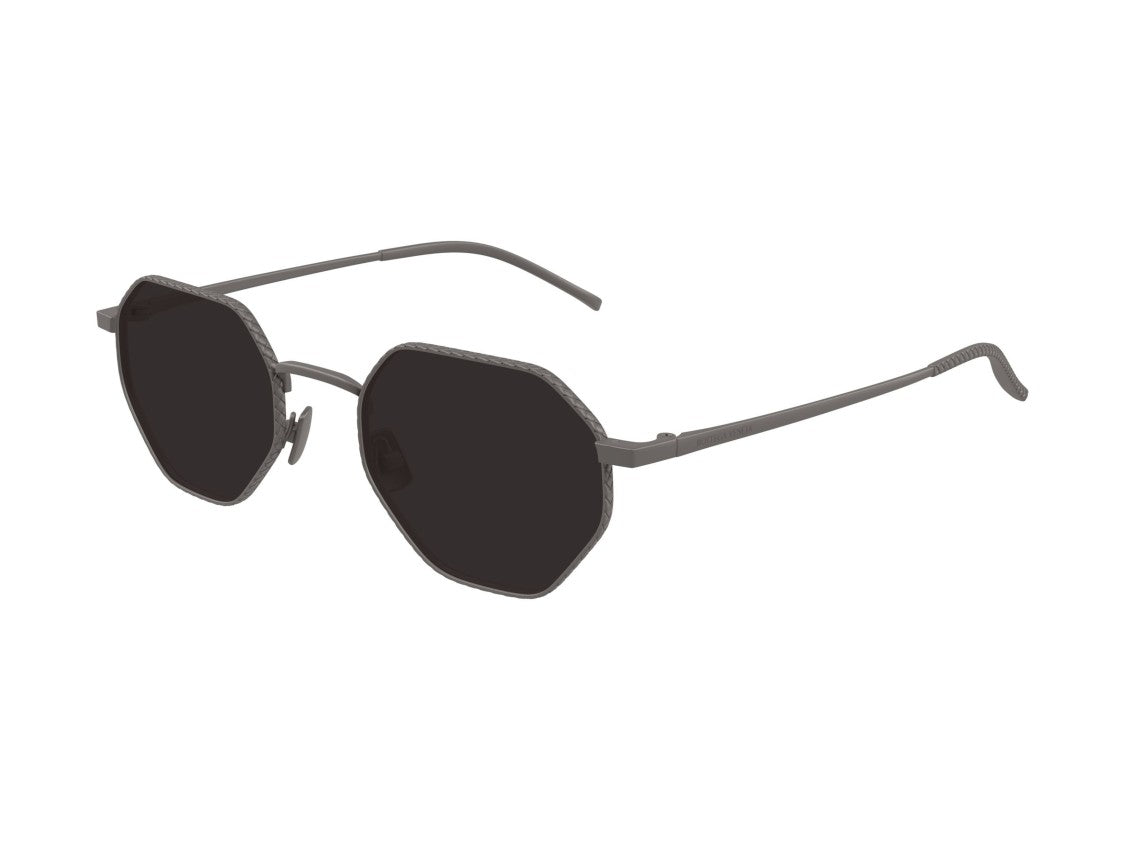 Bottega Veneta Grey Bv1471s Titanium Octagonal Geometric Sunglasses