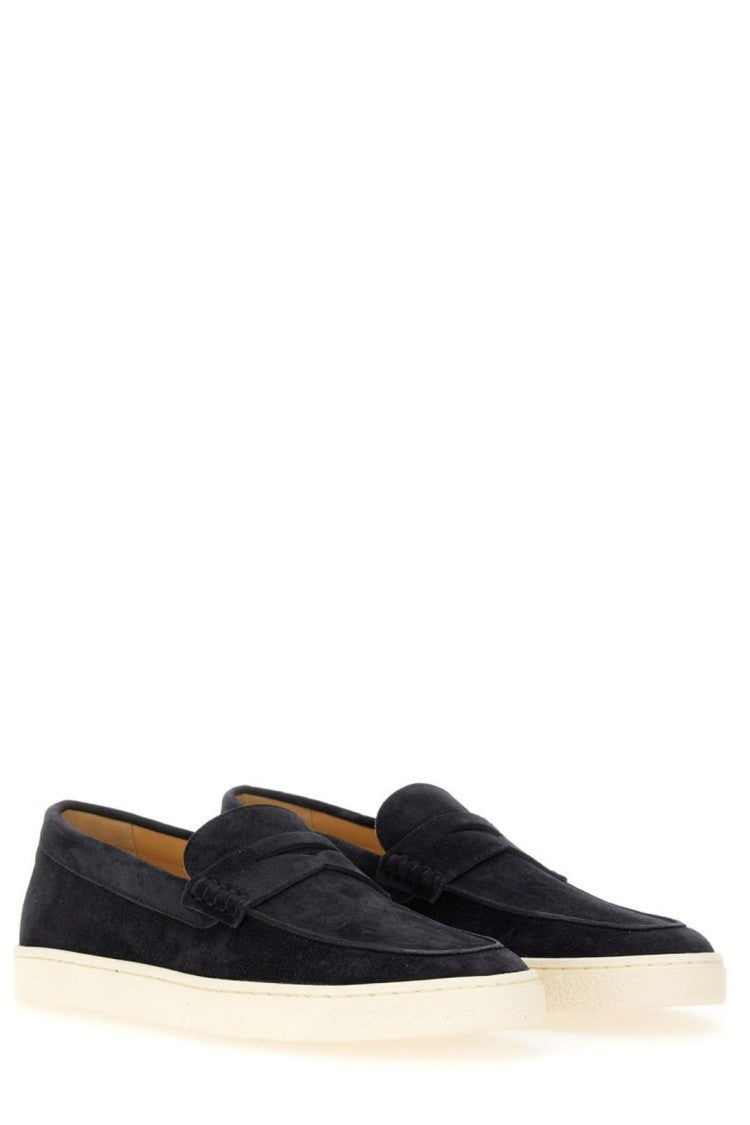 Brunello Cucinelli Suede Loafers With Contrasting Rubber Sole