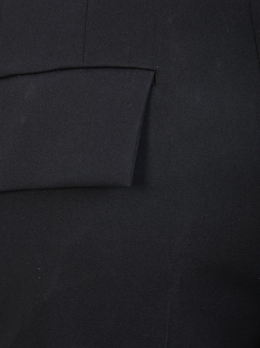 Sapio Black Straight-Cut Gabardine Pants