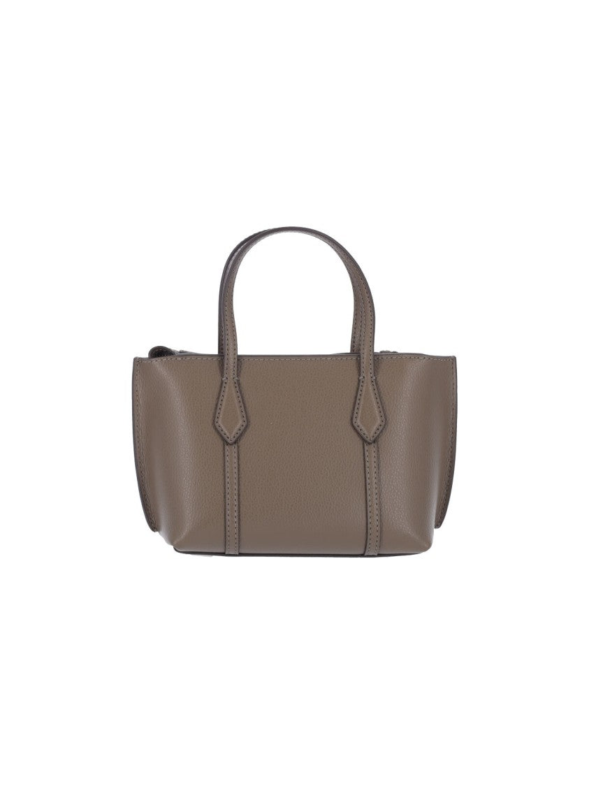 Tory Burch Rectangular Structured Handbag With Textured Leather Finish