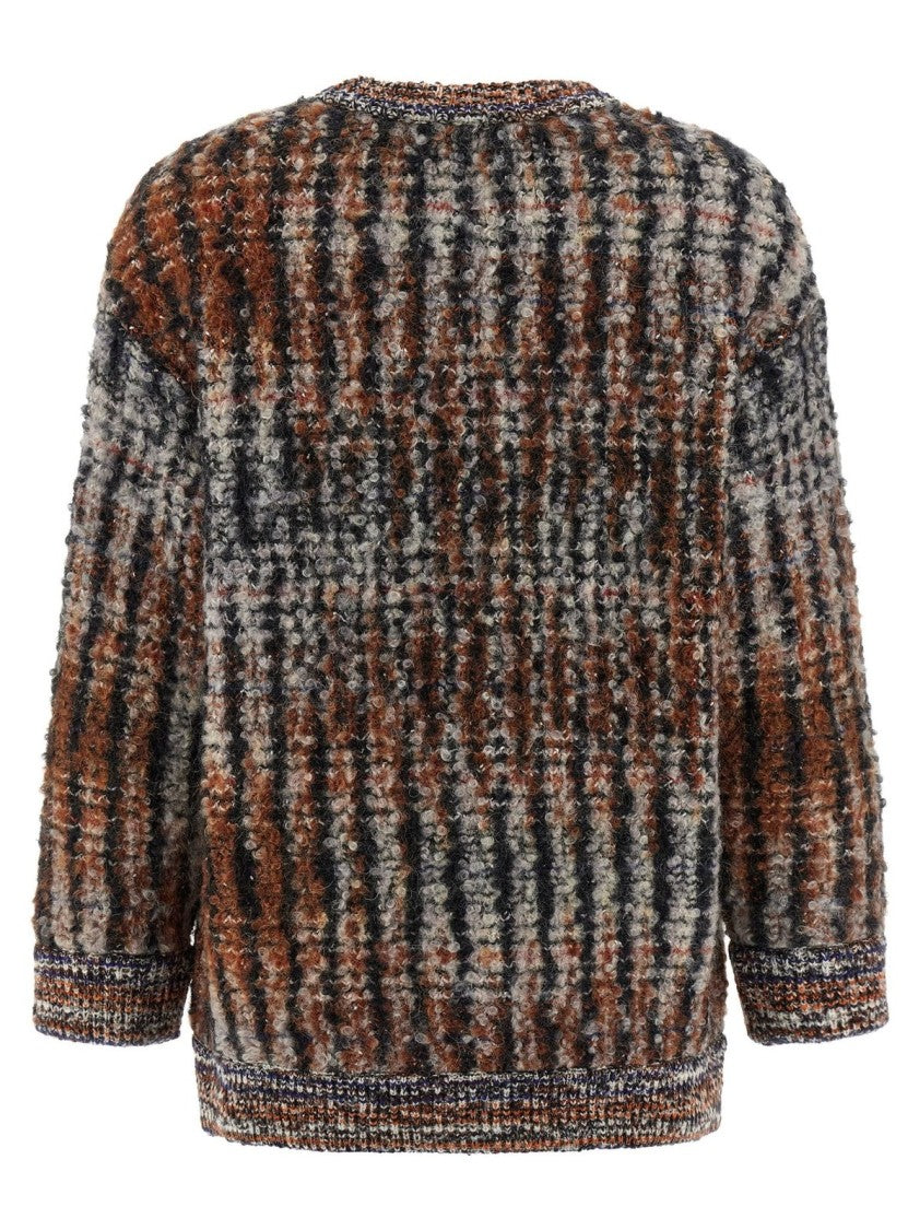 Missoni Multicolor Plaid Cardigan With V-Neck