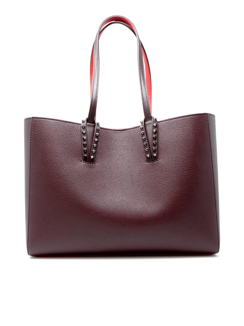 Christian Louboutin Amara Gun Metal Leather Cabata Small Bag