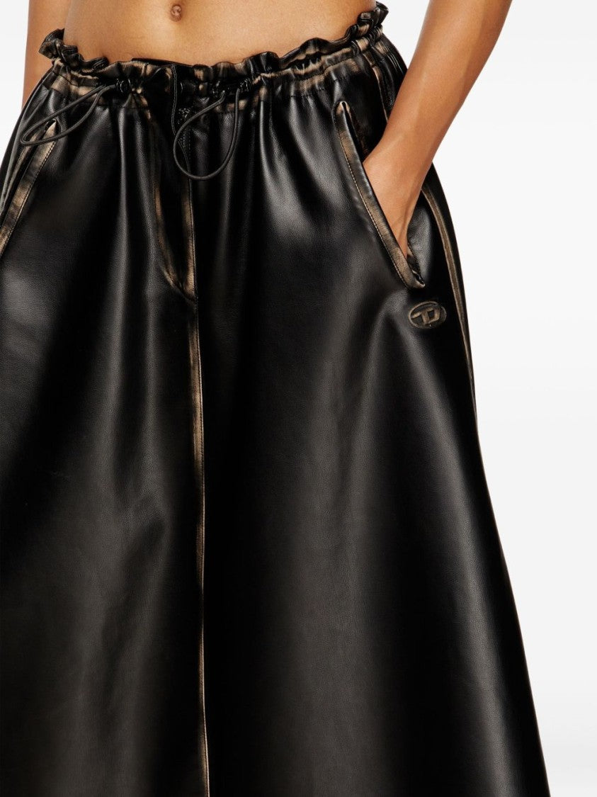 Diesel Flared Midi Skirt With Elastic Waistband