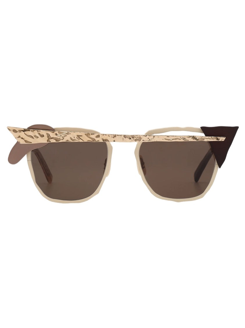 Masahiromaruyama Brown Titanium International Fit 51 Mm Sunglasses