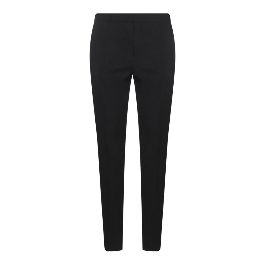 Saint Laurent Slim-Fit Tailored Black Wool Trousers With Concealed Fastening