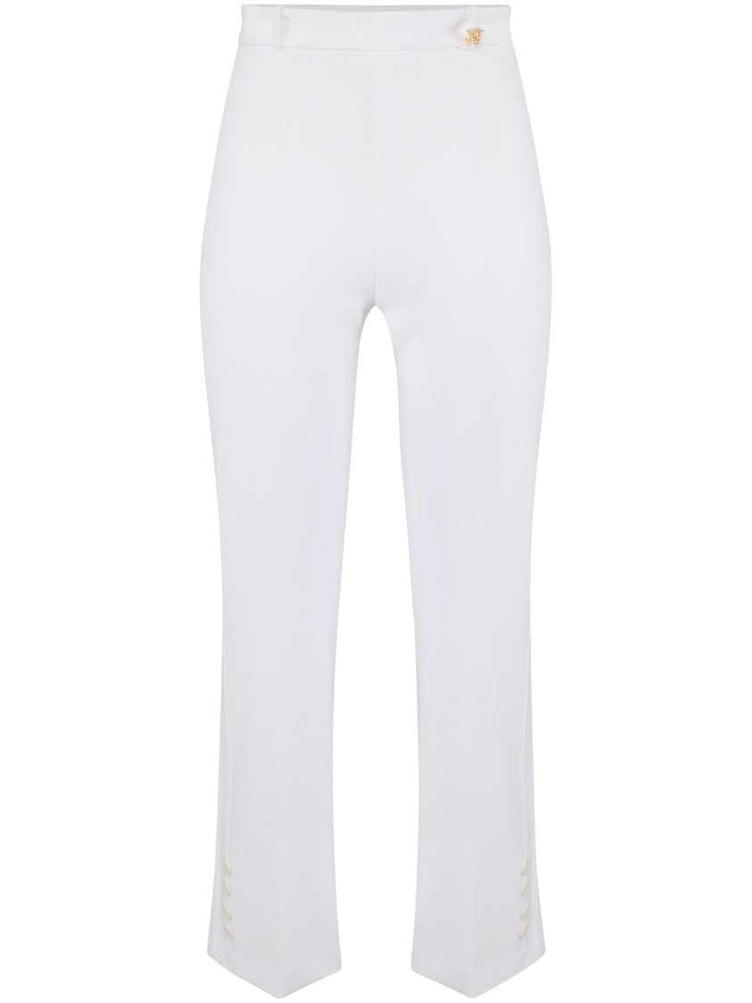 Elisabetta Franchi Tailored Cropped Trousers With Subtle Seam Detailing