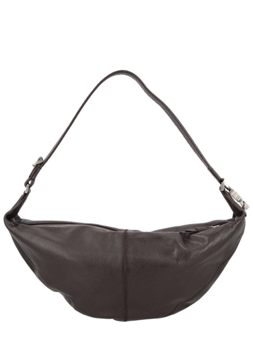 Lemaire Curved Brown Buffalo Leather Shoulder Bag
