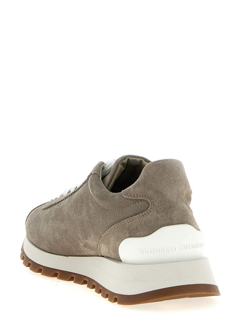 Brunello Cucinelli Shiny Tab Sneakers