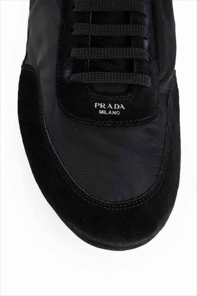Prada Pointed Toe Sneakers With Recycled Materials