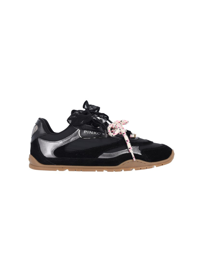 Pinko Black Yulia 01 Calf Leather Sneakers