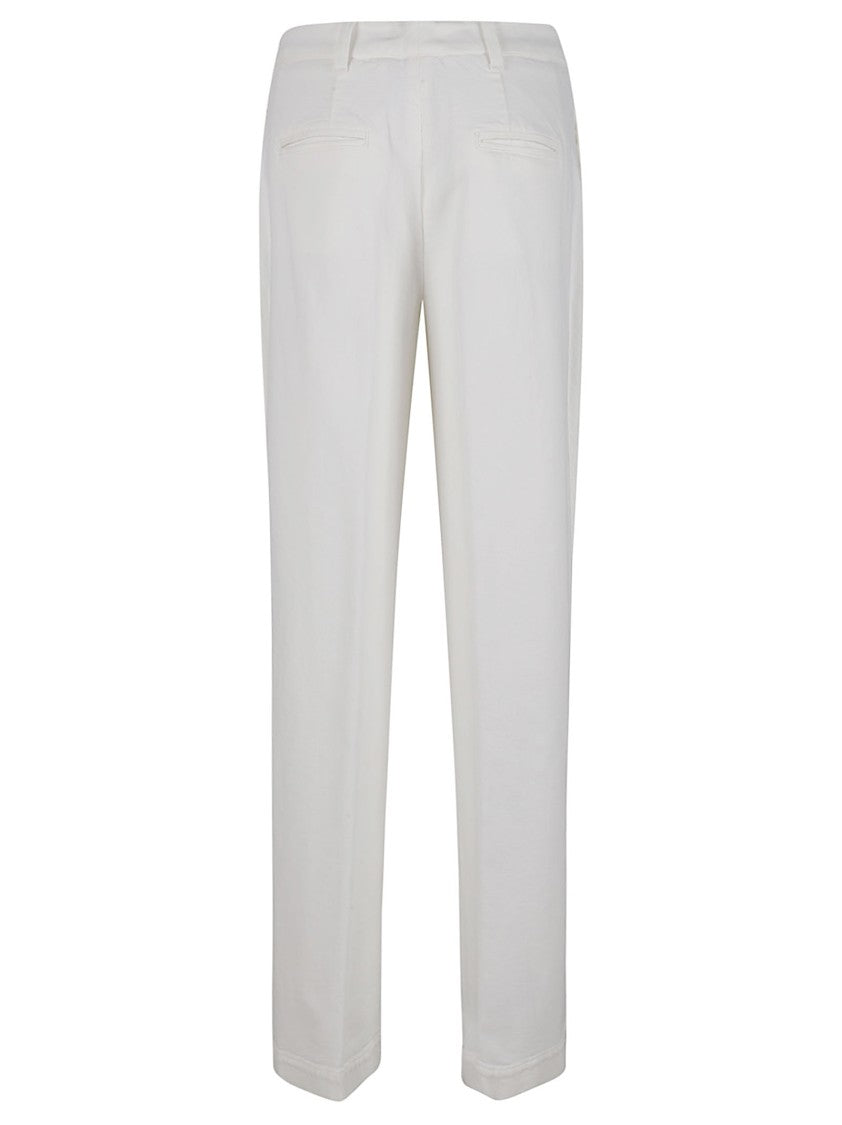 Eleventy Tailored Flared Trousers In Cotton-Cashmere Blend