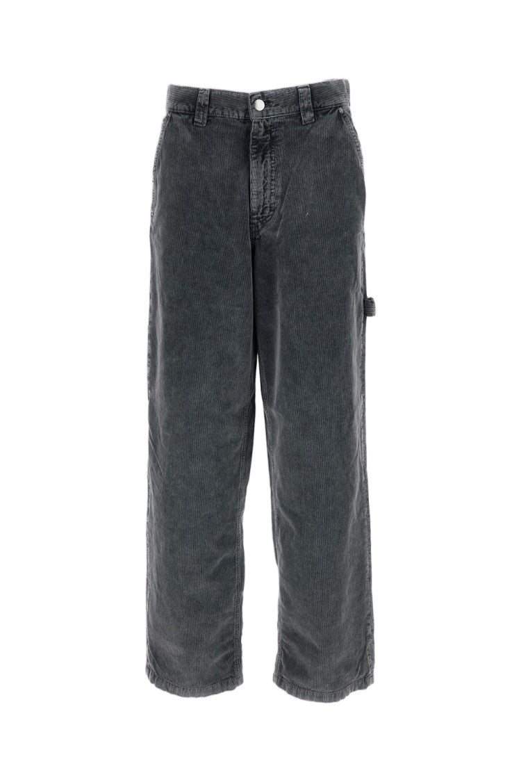 Haikure Ribbed Cotton Velvet Wide-Leg Trousers With Worker-Inspired Details