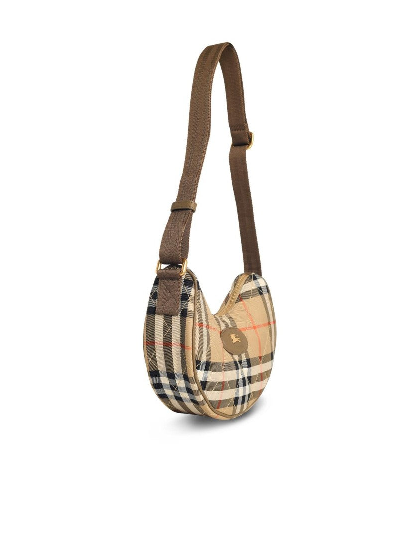 Burberry 'Horseshoe' Crossbody Bag In Sand Polyamide