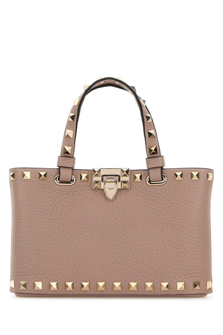 Valentino Garavani Antiqued Pink Leather Rockstud Handbag