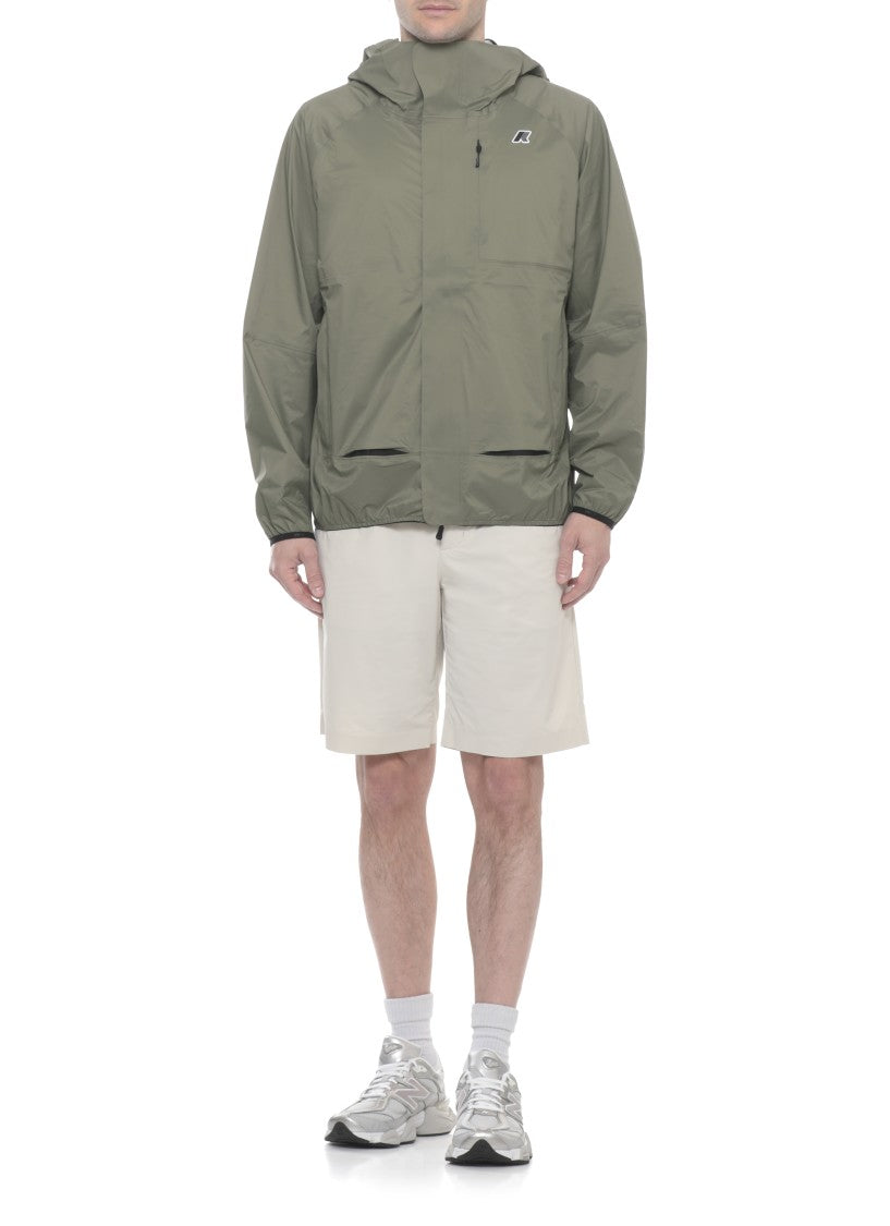 K-Way Army Green Roche Hooded Jacket