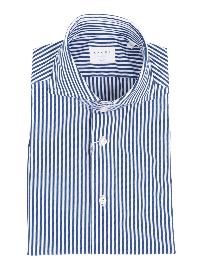 Xacus Vertical Striped Dress Casual Shirt