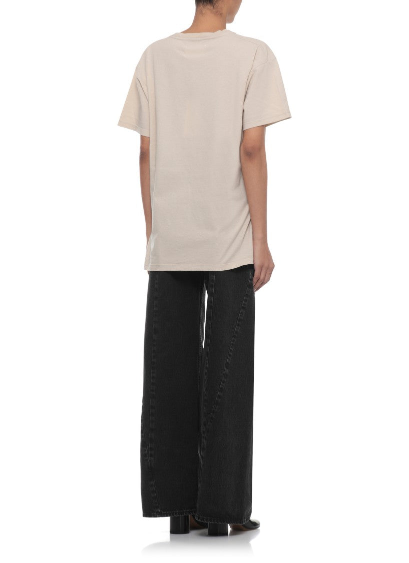 Maison Margiela Beige Printed Cotton T-Shirt