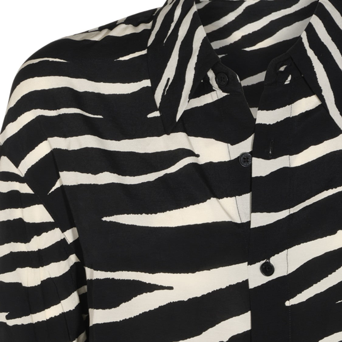 Zadig & Voltaire Zebra Stripe Pattern Shirt With Classic Collar