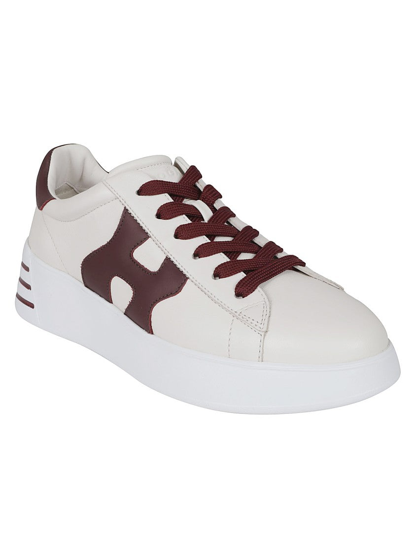 Hogan H564 Ivory Leather Low-Top Sneakers