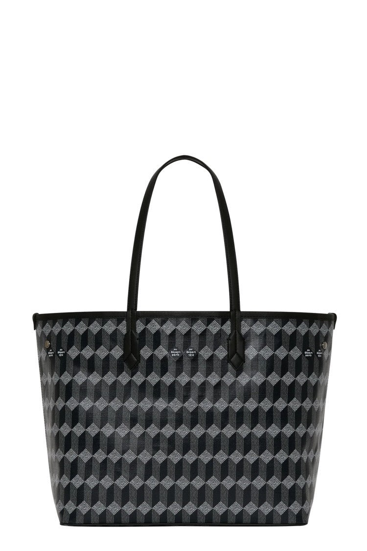 Au Depart Reversible Monogram Tote No. 47 With Leather Handles