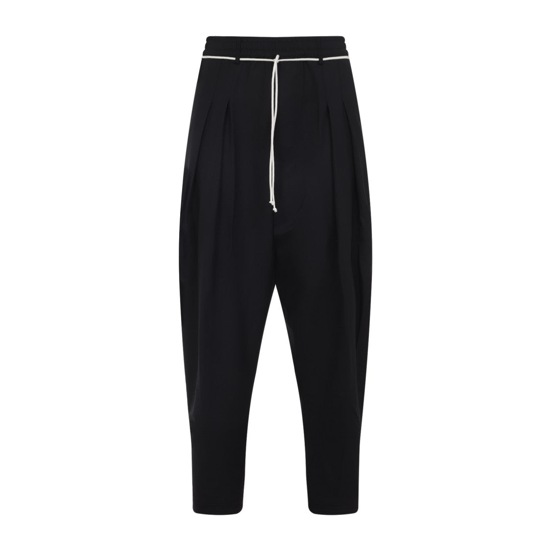 Mordecai Tapered Black Trousers With Pleated Front