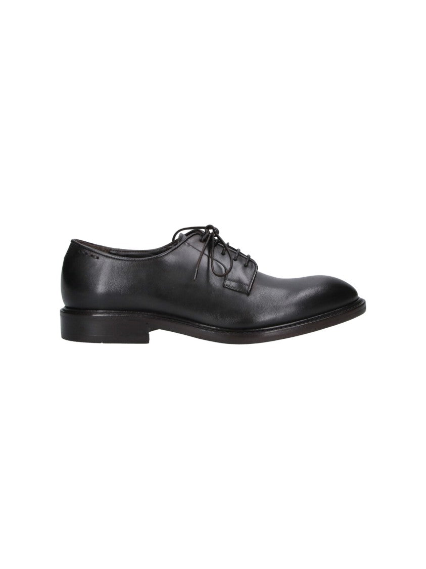 Alexander Hotto Rounded Toe Lace-Up Leather Brogues