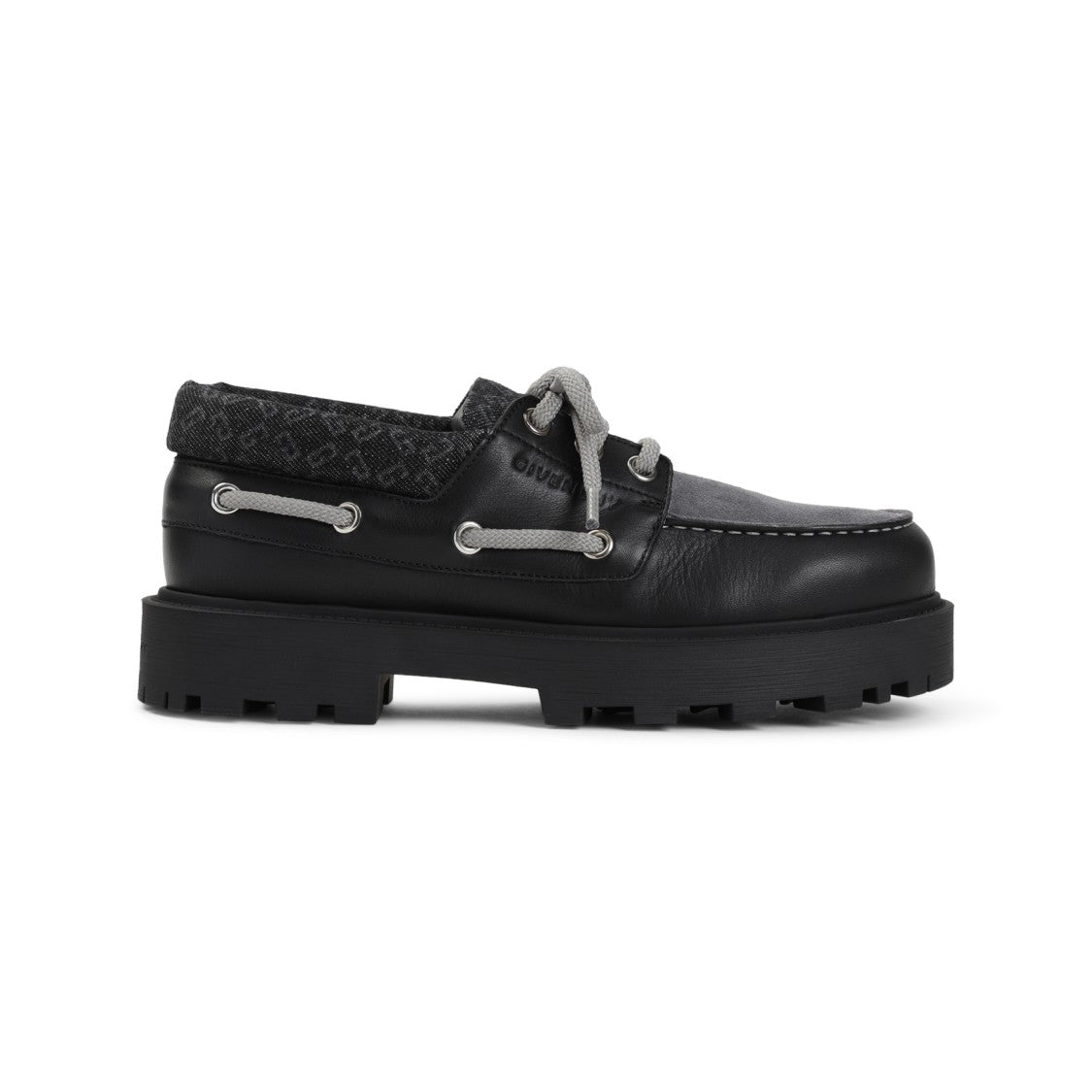 Givenchy Black Calf Leather Storm Boat Shoes