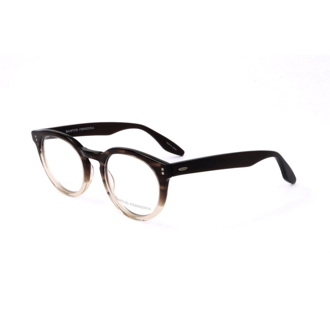 Barton Perreira Bp5199 492Ga Gradient Brown Round Frame Eyeglasses With Polished Temples