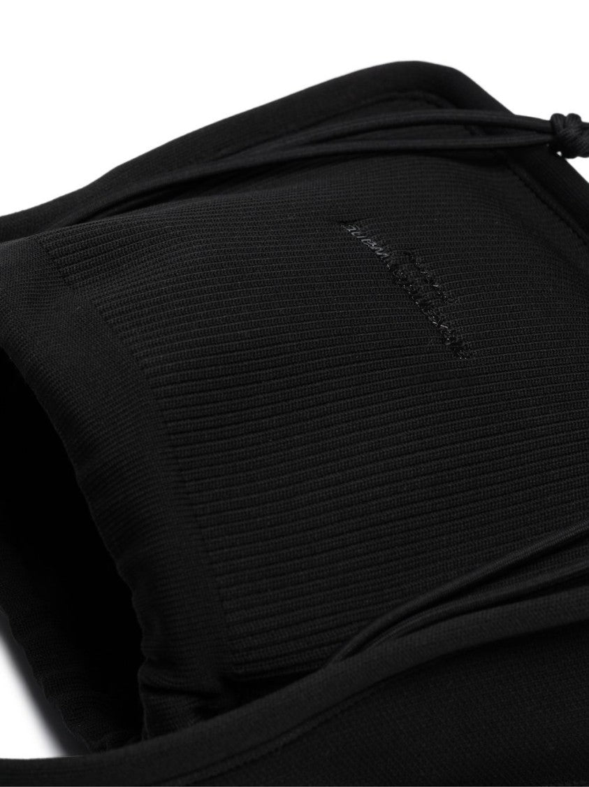 Alexander Wang Structured Black Handbag With Ribbed Texture