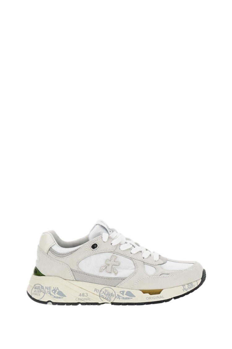 Premiata Suede Leather-Insert Sneakers With Vintage-Inspired Sole