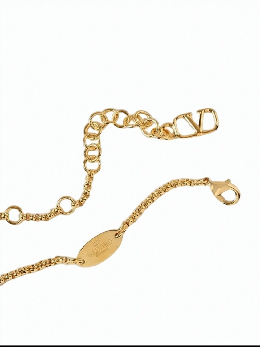 Valentino Garavani Bracelet With Openwork Logo Charm