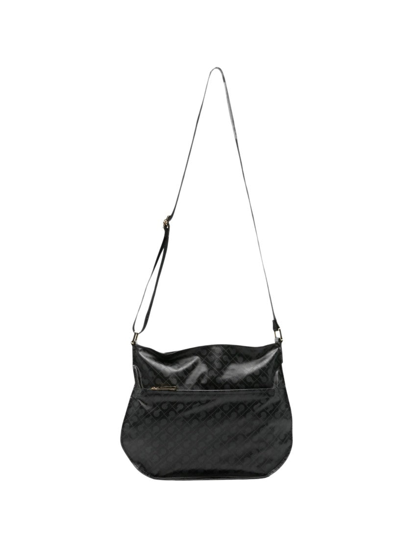 Gherardini Small Crossbody Satchel With Monogram Print And Gold-Tone Hardware