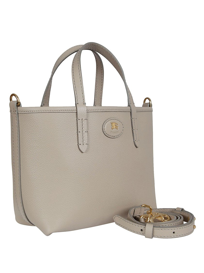 Burberry Reversible Handheld Bag In Textured Calf Grain Leather