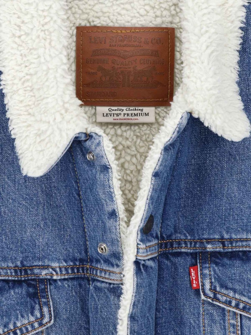 Levi's Strauss Blue Sherpa Trucker Denim Jacket