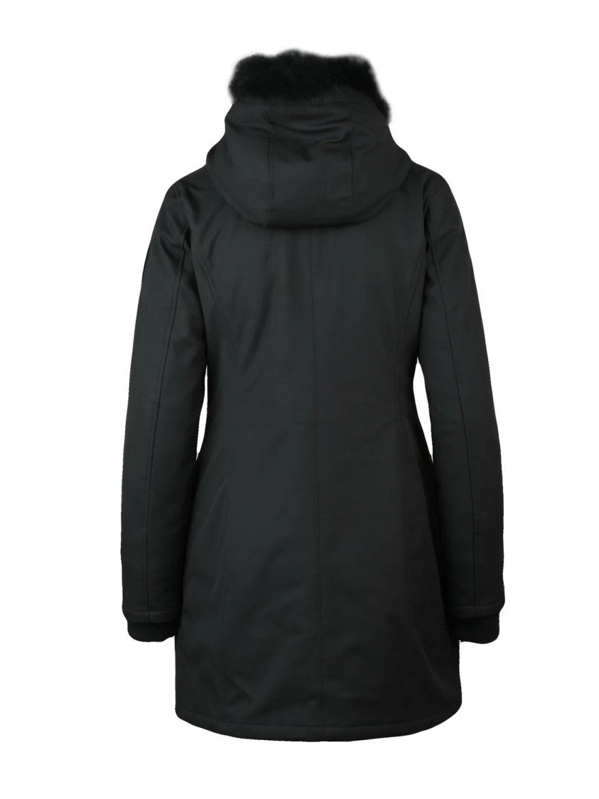 Bomboogie Black Fitted Polyester-Blend Parka