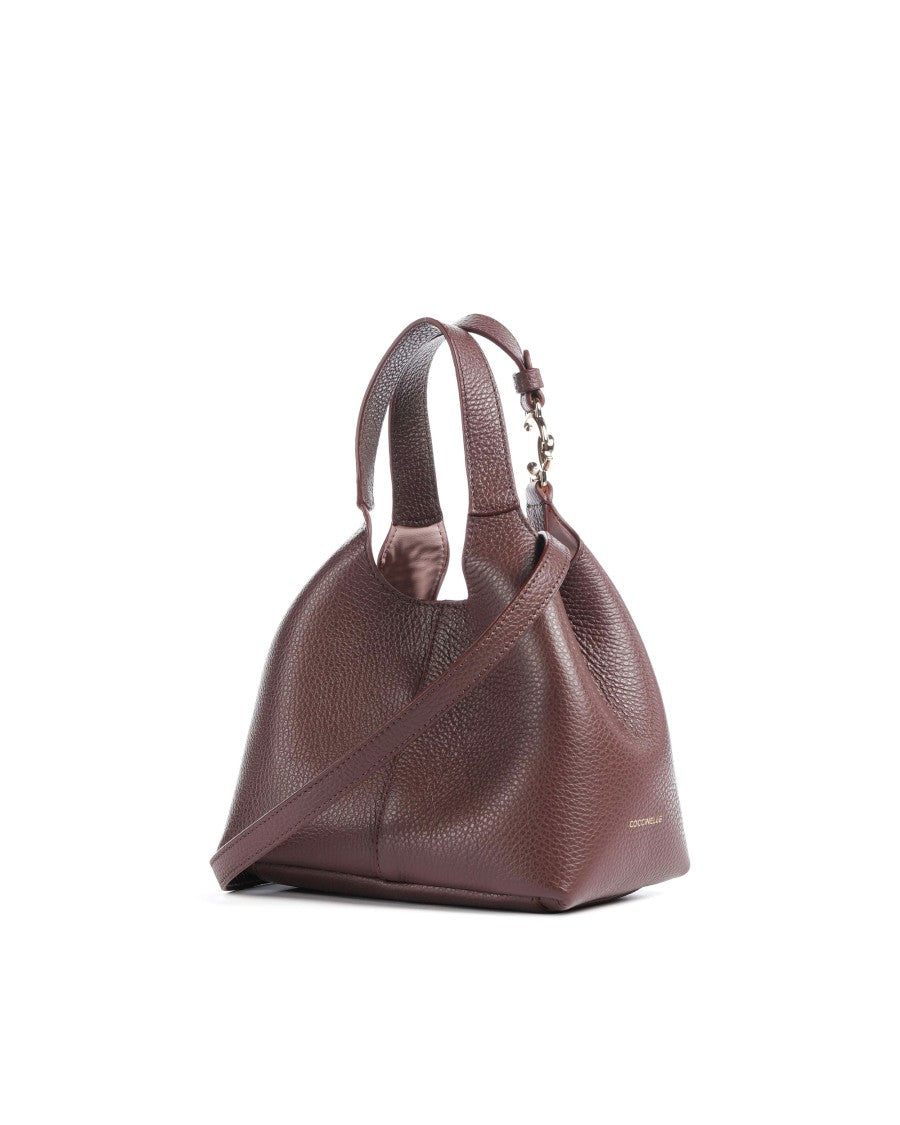 Coccinelle C-Easy Handbag With Sinuous Curves And Textured Leather