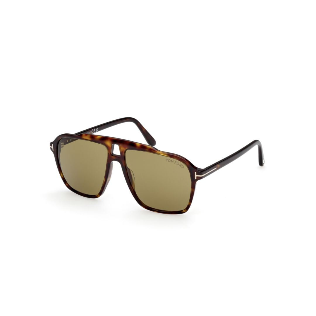 Tom Ford Bold Square-Shaped Tortoiseshell Acetate Sunglasses