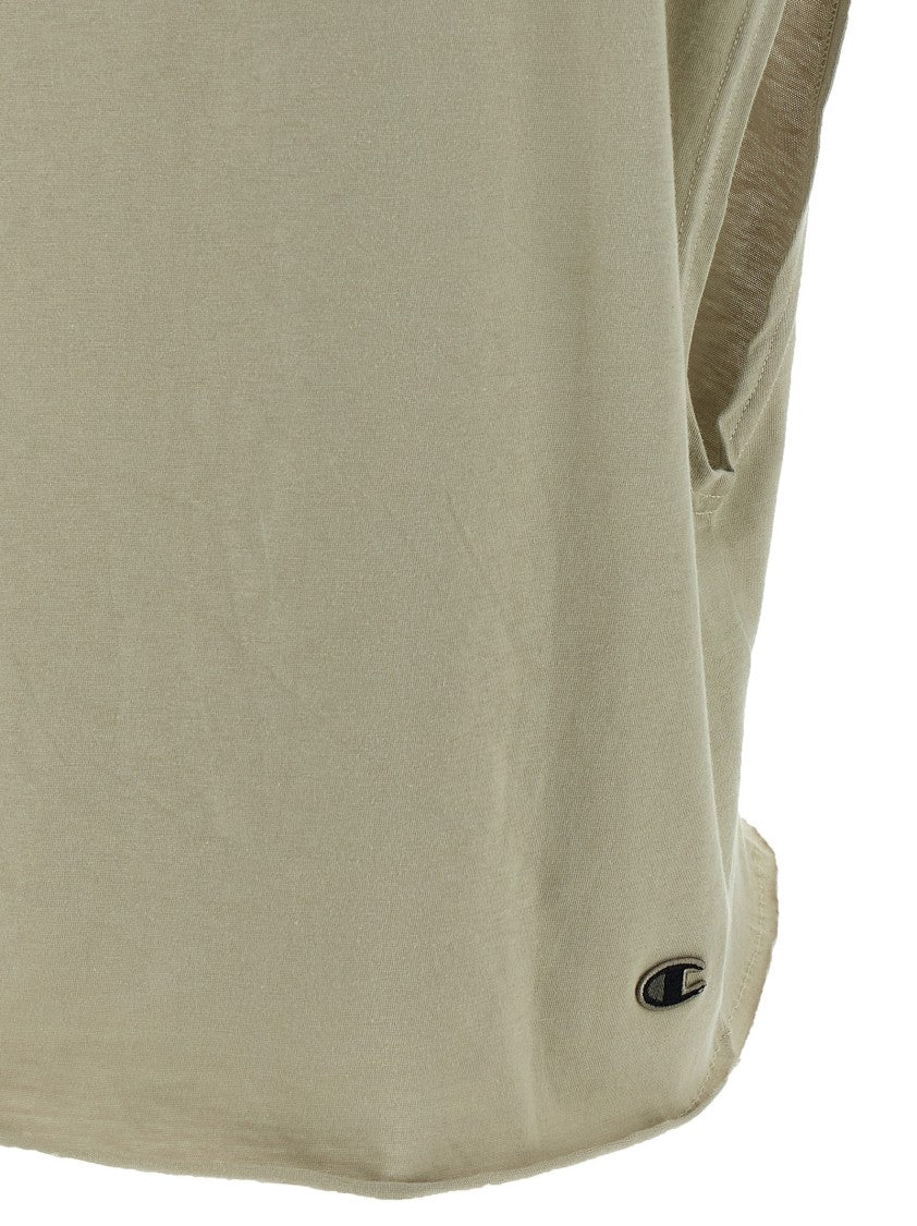 Rick Owens Cotton Top With Asymmetrical Hem