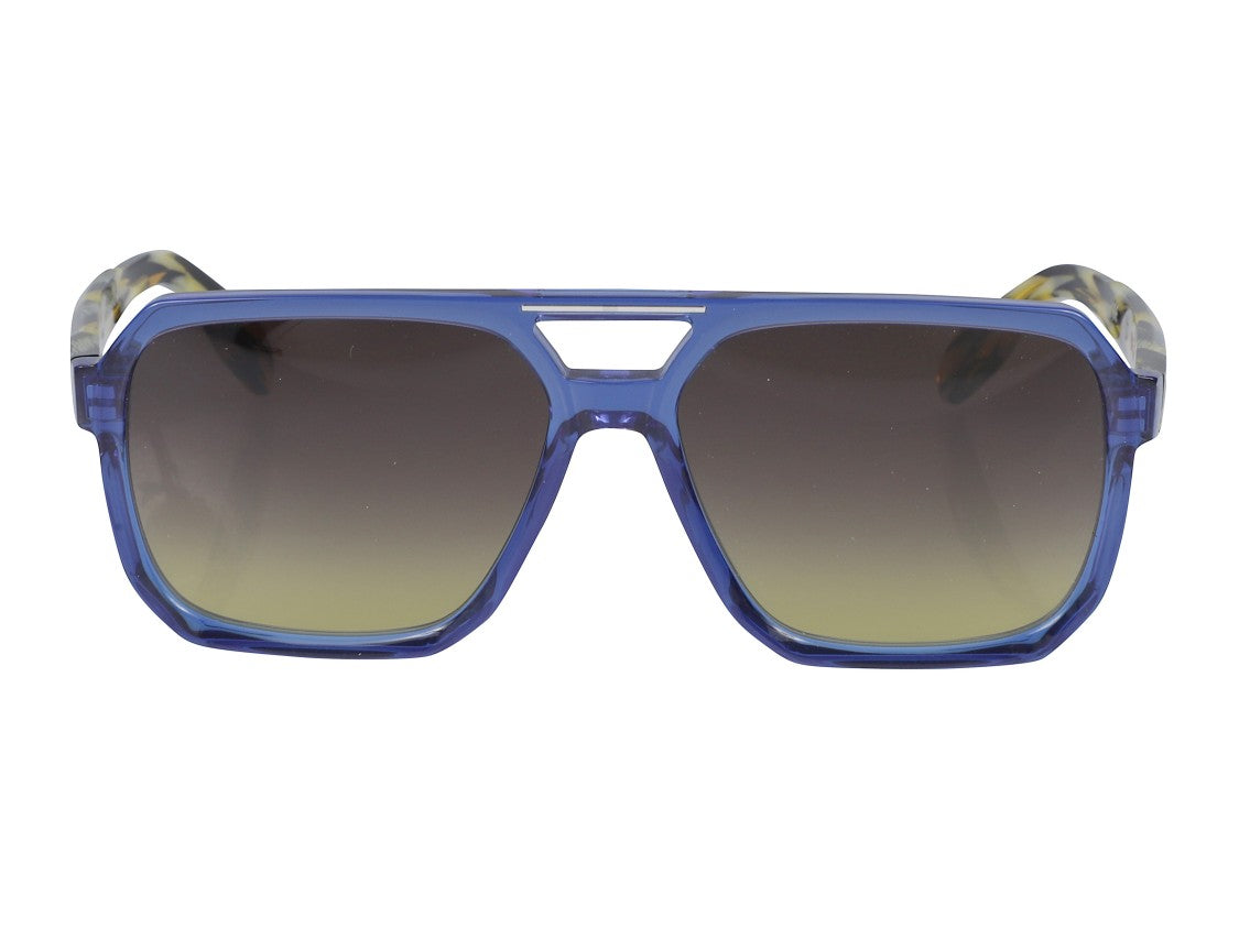Kador Blue Big 1-58 Translucent Oversized Sunglasses