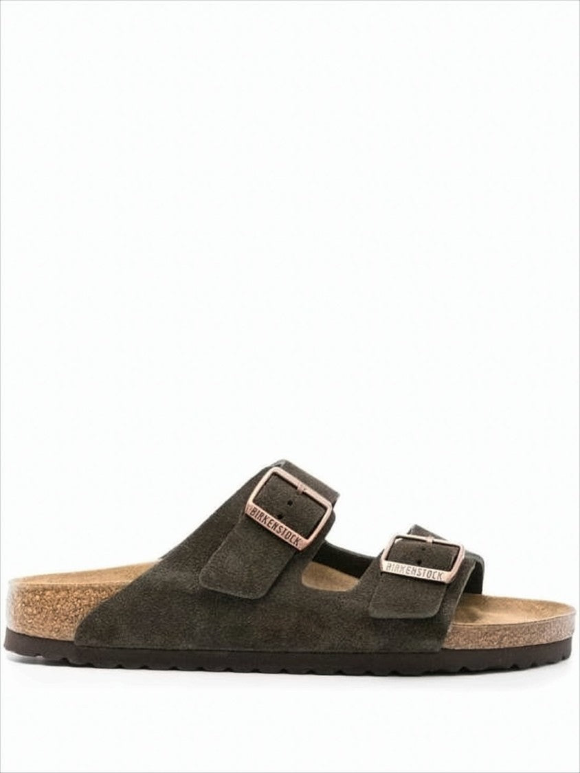 Birkenstock Brown Leather Mule Sandal With Adjustable Buckles