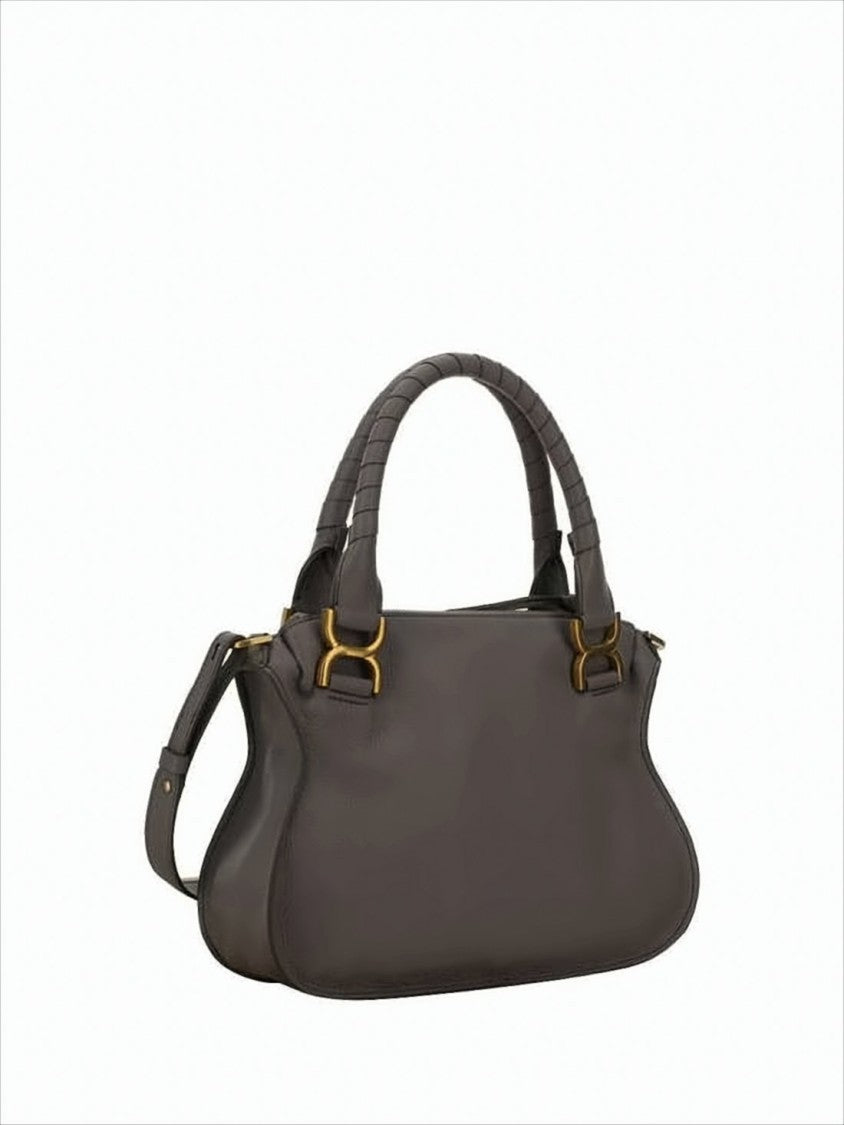 Chloé Structured Calf Leather Shoulder Bag